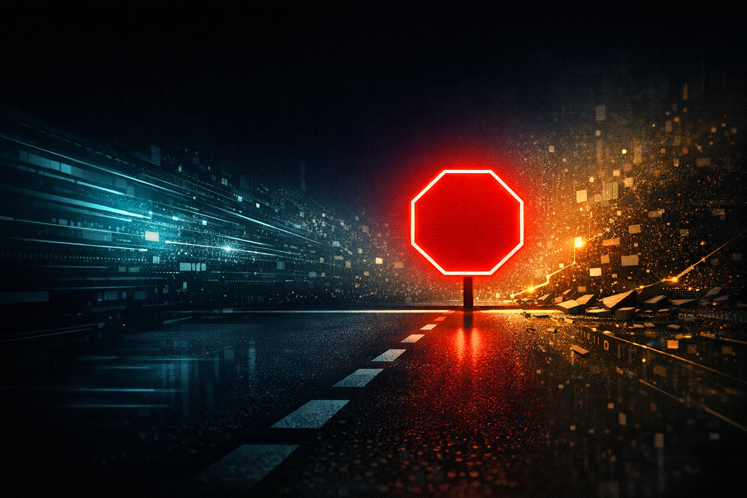 The system should not decide past the stop sign